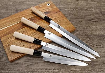 BIGSUNNY Knife Set, Kitchen Knife Set with Pakkawood Handle, Sharp