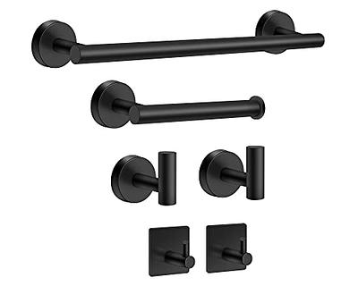 MengxFly Bathroom Hardware Set Black Towel Bar Towel Racks for Bathroom  6-Piece Black Towel Rack Bathroom Towel Holder Set Matte Black Bathroom  Accessories Wall Mounted Stainless Steel 16-Inch - Yahoo Shopping