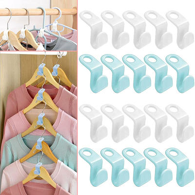 120pcs Clothes Hanger Connector Hooks Closet Hangers Organizer Space Saving  Clip