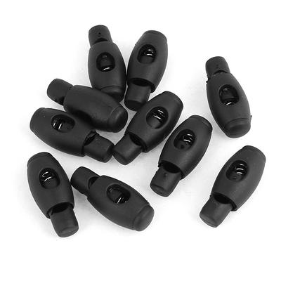 50pcs Zipper Pull Cord Lock Cord Ends Paracord Clips Plastic Buckle for  Paracord Cord,Shoes,Molle Backpack Accessories