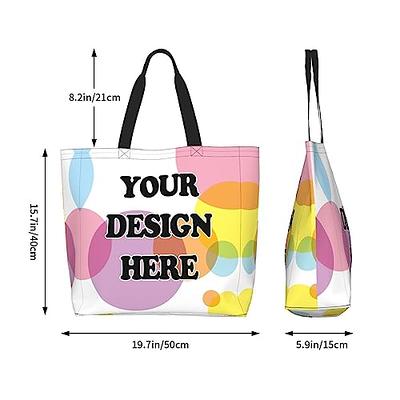 Custom Tote Bag, Personalized Logo Printed Name Shopping Bag - Yahoo  Shopping