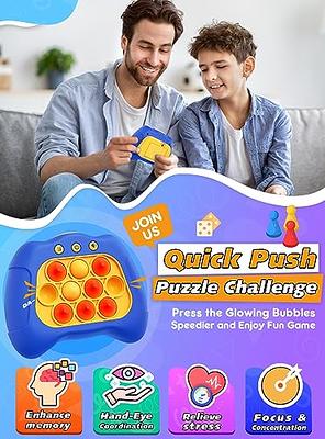 Hlxy Fast Push Bubble Game for Kids & Adults, Version 2, Pop Light Up It Game Fidget Toy Handheld Game, for 8-12 Year Old Boys & Girls Sensory Toys