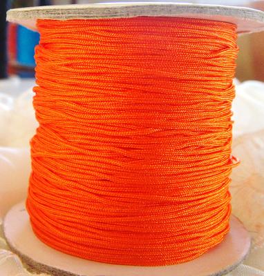 0.7mm Chinese Knotting Cord, Braided Nylon Cord For Shamballa Macrame  Beading Kumihimo, Orange Thin Strong String - 10 Yards