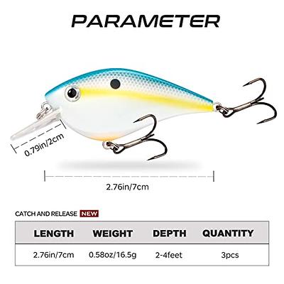 Basskiller 1pcs Square Bill Crankbait, Bass Fishing Lure, Floating Erratic  Action Topwater Fishing Lures, 3D Eyes Fishing Gear Trout Lure with Sharp  Hooks for Shallow Water, Freshwater, Saltwater - Yahoo Shopping