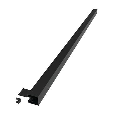 Peak Products Modular Fencing 76 in. H Matte Black Aluminum Hard Surface  Post for a 6 ft. H Outdoor Privacy Fence System 2481 - The Home Depot