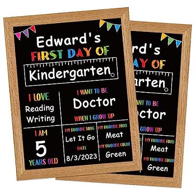 First day of School Chalkboard Sign, reusable Last day School Board, C