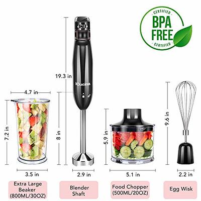 400W Electric Immersion Hand Blender Powerful Portable Easy