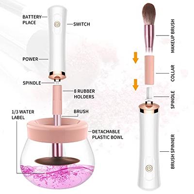 Electric Makeup Brush Cleaner Machine Portable Automatic Spinner Brush  Cleaner Tools for All Size Makeup Brushes