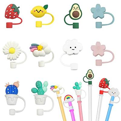 2pcs/set Silicone Straw Cover, Cartoon Cute Cloud Shaped Dust-proof Straw  Cap For Outdoor