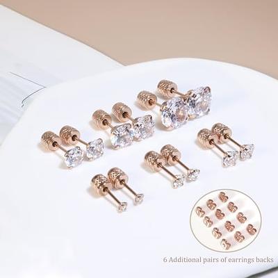 12Pcs/set Earring Backs Silicone Flat Earring Backs for Studs Post