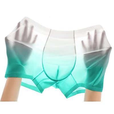 GAOGAO Breathable Men's Ice Silk Underwear with Gradient Color Fast Drying  Sports Box Briefs (US, Numeric, 36, 39, Regular, Regular, Sky Blue) - Yahoo  Shopping