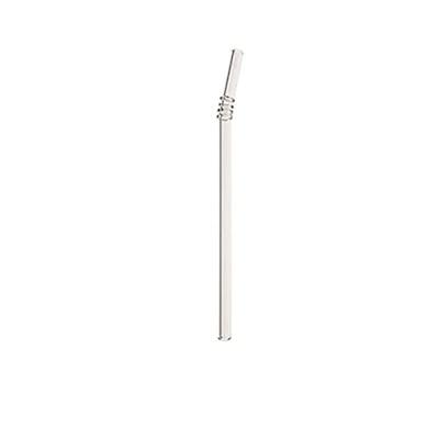 Reusable Glass Straws, 5pcs 8mm Bent Glass Drinking Straws, Non-Toxic, BPA Free Glass Straws for Beverages, Shakes, Milk Tea, Juices, Pink