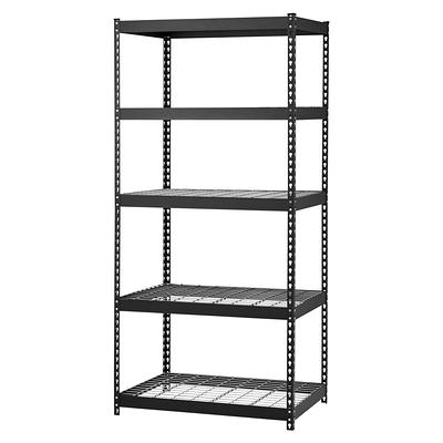 LTMATE Steel Heavy Duty 7-Tier Utility Shelving Unit (40.4-in W x 16.7-in D  x 68.2-in H) in Black