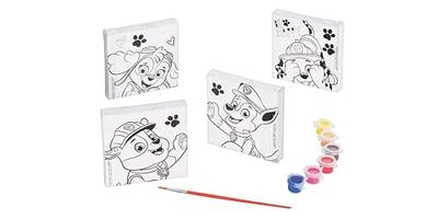 Amscan Color Your Own Paw Patrol Canvas Painting Kit-4 Small