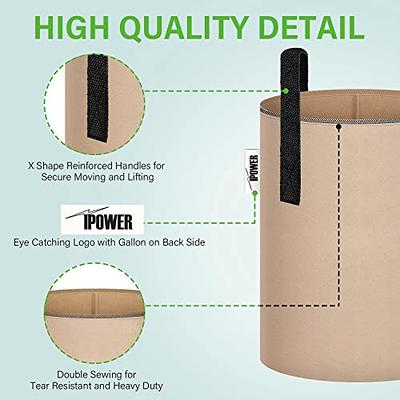 MARS HYDRO 5-Pack 10 Gallon Grow Bags Heavy Duty 400G Thickened Nonwoven  Plant Fabric Pots with Handles - Yahoo Shopping