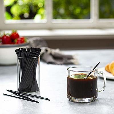 1000 ct Stirrers Plastic Coffee Bar Black Straw Cocktail Sip Sticks Straws 5