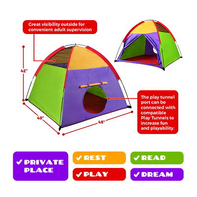 Click N' Play Giant Kids Foam Playhouse Play Tent for Boy and Girls Indoor  and Outdoor, Interlocking Eva Foam Tiles.