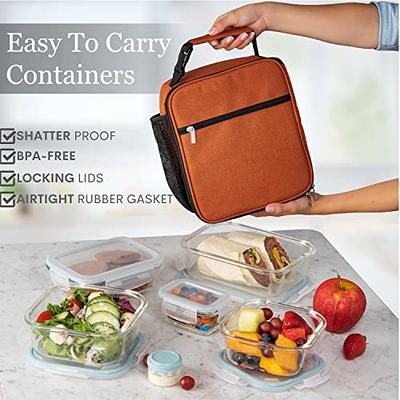 Razab Extra Large Glass Food Storage Containers w/Airtight Lid Set