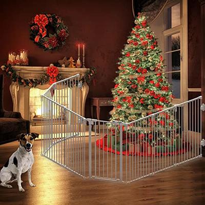 Bonnlo 120 Inches Wide Configurable Baby Gate Fireplace Safety Fence/Guard  Adjustable 5-Panel Metal Play Yard for Toddler/Pet/Dog Christmas Tree  Fence, Includes 4 Pack of Wall Mounts, Black - Yahoo Shopping