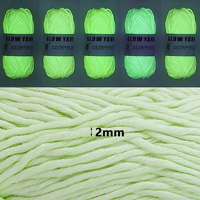 5 Rolls Glow in the Dark Yarn Luminous Knitting Crochet Yarn for