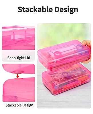 Pencil Box Large Capacity Clear Pencil Case For Kids 1 Pack Hard Pencil  Case Crayon Box With Snap Tight Lid Stackable Design Plastic Storage Box  For School Office Supplies - Office 