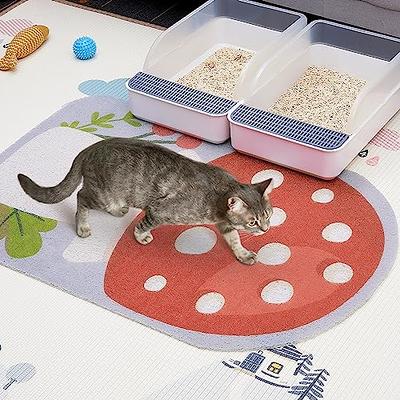 kaxionage Cat Litter Mat, 30 X 24 Kitty Litter Mat, Honeycomb