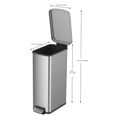 Better Homes & Gardens 1.3 Gallon Trash Can, Oval Bathroom Trash Can,  Stainless