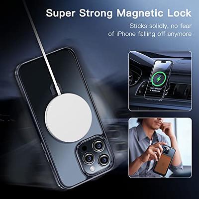 Alphex Strong Magnetic Official Color Match for iPhone 15 Pro Max Case,  Never Yellow, Compatible with MagSafe, 12FT Military Grade Shockproof Phone
