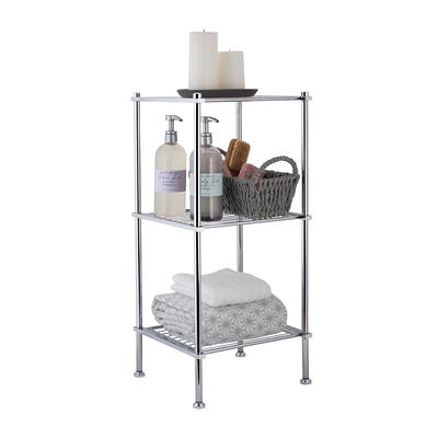 Organize It All Bamboo 4-Tier Freestanding Bathroom Shelf (12-in x 41.34-in  x 12-in)