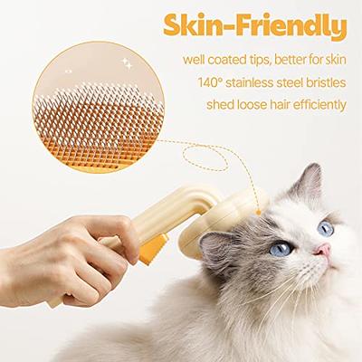 Steamy Cat Brush,3 in1 Cat Steam Brush,Self Cleaning Steam Cat Brush for  massage, Pet Steam Brush for Cat,Multifunctional Cat Steamer Brush,Cat