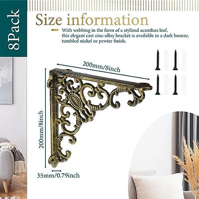 J Bracket for Floating Shelves - Black, Brass, Bronze, & White