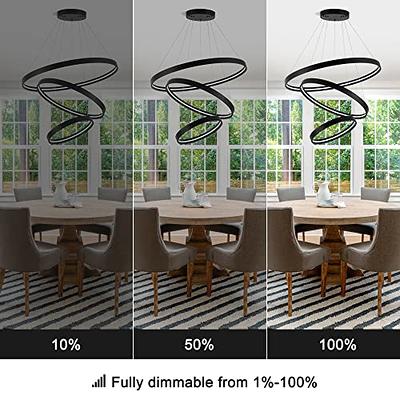 SUNMOO Modern Led Chandeliers Black, Dimmable Contemporary LED Chandeliers  3 Rings, Hanging Led Modern Pendant Light Fixture for Living Room Kitchen  lsland Dining Room Foyer Office Entryway 6000k - Yahoo Shopping