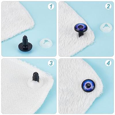 Bulk-pack 16mm Kawaii Safety Eyes With Washers: 20 Pairs Amigurumi / Animal  / Doll / Toy / Creation / Craft / Crochet / Knit / Black Eye 