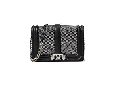 Metallic Bow Detail Jelly Chevron Crossbody Bag - Pink