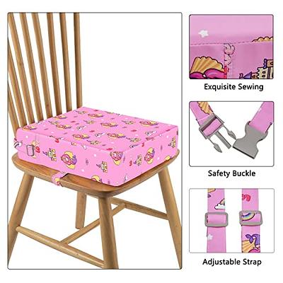 Toddler Booster Seat for Dining Table, PU Washable Double Safe Straps  Non-Slip Bottom Booster Seat Dining Toddler, Portable Travel Increasing  Cushion