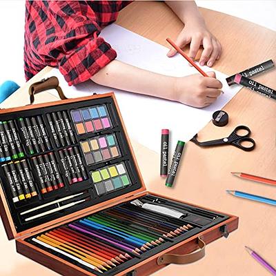 Art Set Drawing Colored Pencils Paint Brush Oil Pastels Art Supplies For  Kids