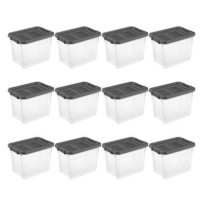 Sterilite Corporation 4-Pack Medium 17.5-Gallons (70-Quart) Clear Tote with  Latching Lid in the Plastic Storage Containers department at