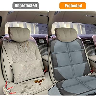 BWTJF Black Car Seat Covers for Front Seat, Universal Seat Covers for Cars,  Waterproof Leather Auto Seat Protectors with Head Pillow, Car Seat Cushions  Fit for Most Sedans SUV Pick-up Truck 