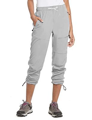 BALEAF Women's Joggers Lightweight Hiking Pants High Waist 5 Zipper Pockets  Quick Dry Travel Athletic UPF50