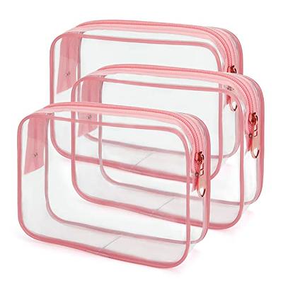  Lermende Clear Makeup Bag,2 Layer Clear Makeup Case