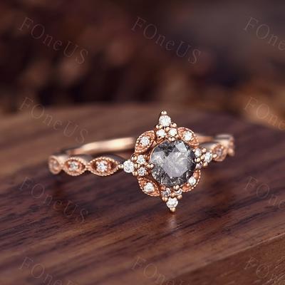 Art Deco 1.75 Carat Morganite 6mm Princess Cut Engagement Ring Wedding Ring  On 10k Rose Gold - Walmart.com