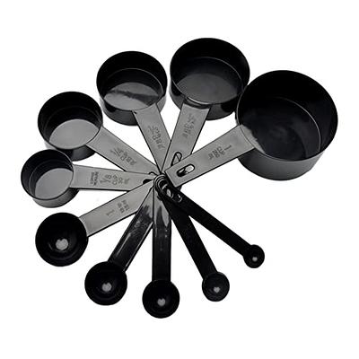 Plastic Black Measuring Cup Spoon Set, For Home