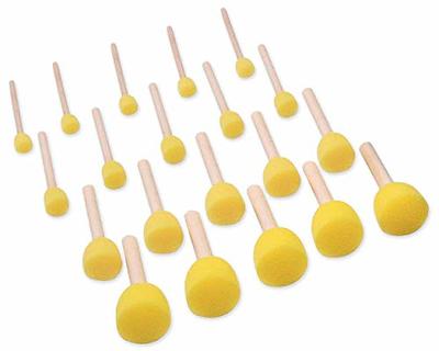 DS. DISTINCTIVE STYLE 20 Pieces Foam Brush Mini to Large Sponge Paint Brush  Set of 4 Sizes (0.6-1.6 Inch) Round Sponge Brushes for Painting Yellow -  Yahoo Shopping