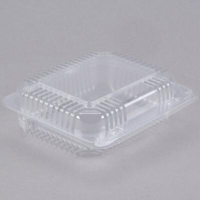 Dart C90PST3 ClearSeal 8 5/16 x 8 5/16 x 3 3 Compartment Hinged Lid  Plastic Container - 250/Case