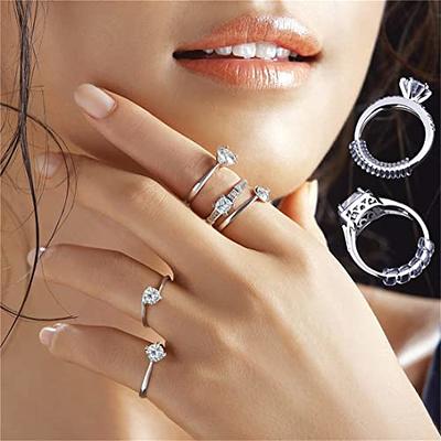 IME Ring Size Adjuster for Loose Rings Invisible Transparent Silicone Guard  Clip Jewelry Tightener Resizer 6 Sizes Fit Almost Any Rings : :  Fashion