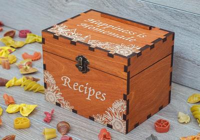 This  Wood Recipe Binder Is Handmade and Customizable