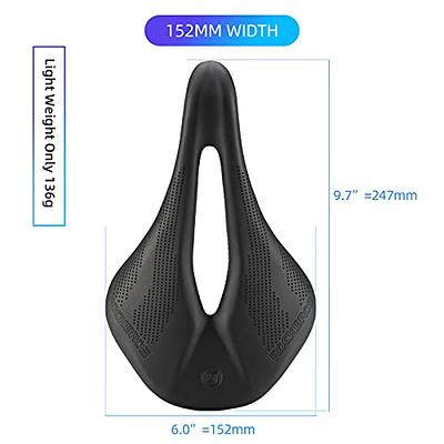 YODOTE Oversized Bike Seat, Wide Bicycle Saddle Memory Foam Soft Padded  Design for Peloton Bike, Universal Fit Most Exercise Bike or Road  Stationary