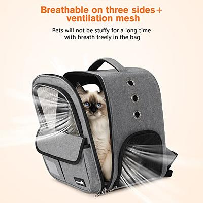 Lekebobor Large Cat Backpack Carrier Expandable Pet Carrier