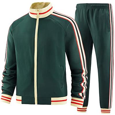 2023 Men Summer Outfit Sweat Suit 2-Piece Set Long Sleeve Tracksuit Jogger  Pants