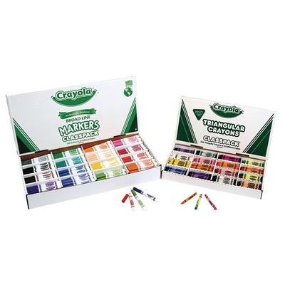 Crayola Crayons and Markers Combo Classpack, Eight Colors, 256-set